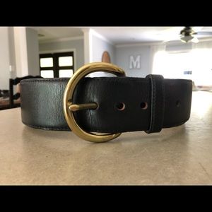 CIPRIANI Women’s Wide Black Leather Belt